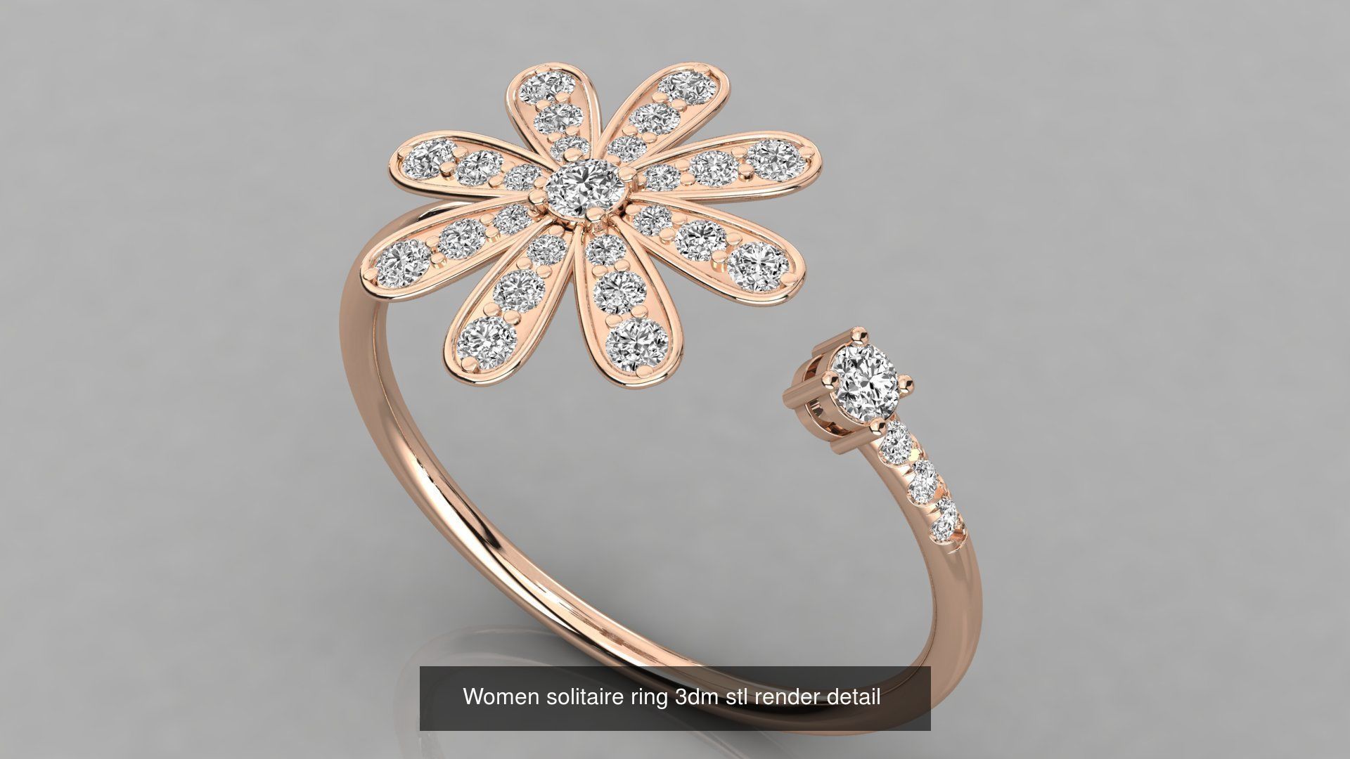 70 Art De Italian Women Rings 3dm stl 9 renders details  3D Model Collection_26