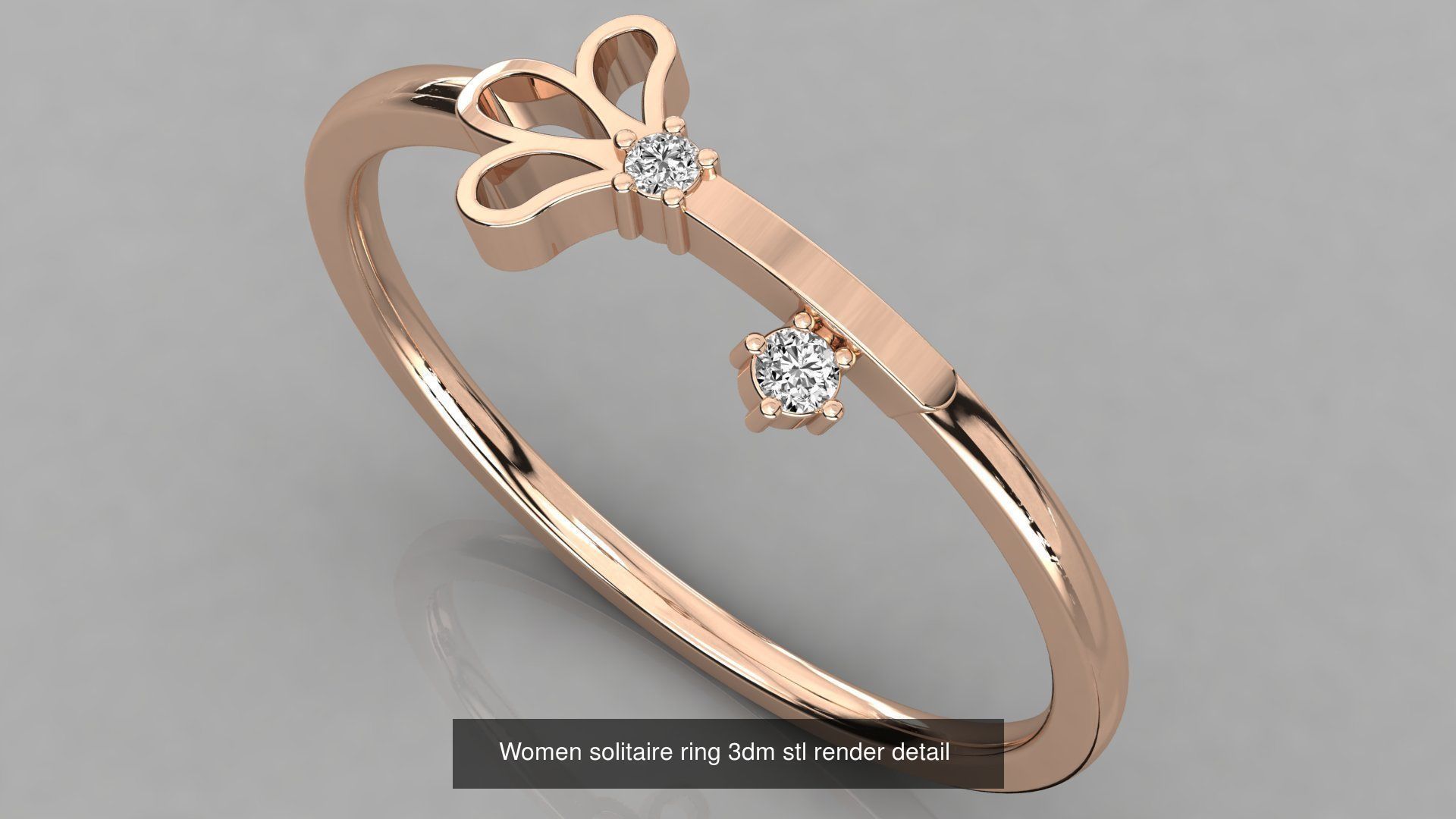 70 Art De Italian Women Rings 3dm stl 9 renders details  3D Model Collection_32