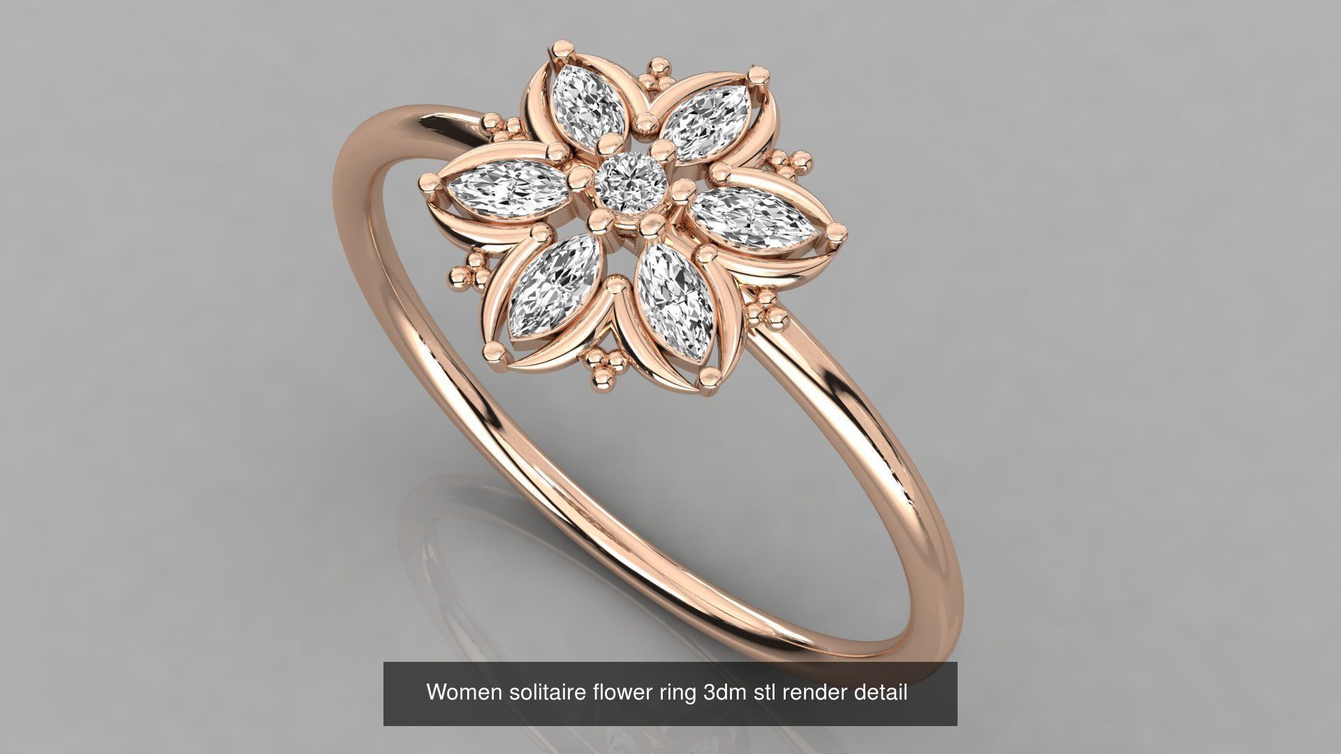 70 Art De Italian Women Rings 3dm stl 9 renders details  3D Model Collection_19