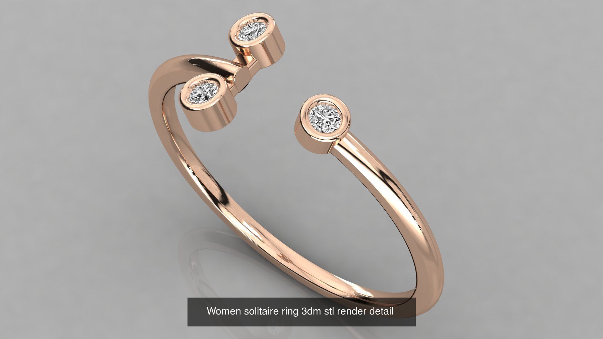 70 Art De Italian Women Rings 3dm stl 9 renders details  3D Model Collection_34