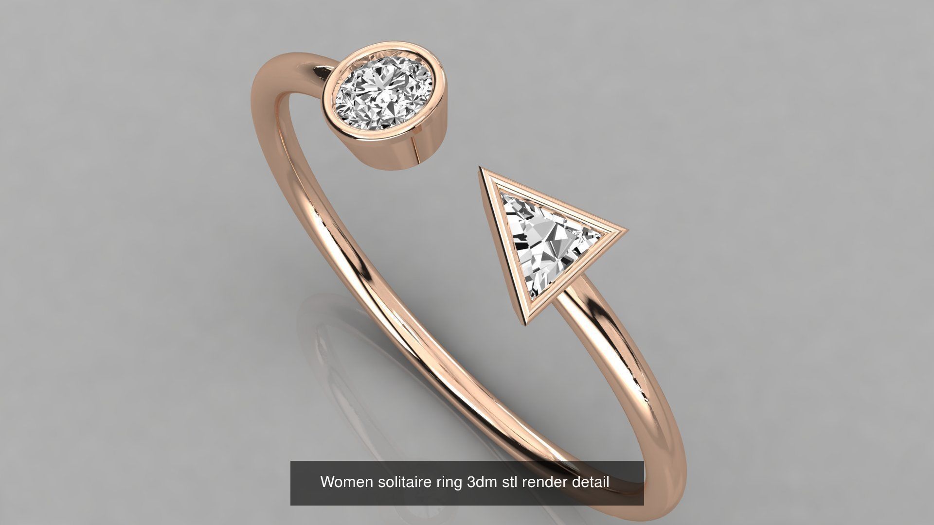 70 Art De Italian Women Rings 3dm stl 9 renders details  3D Model Collection_39