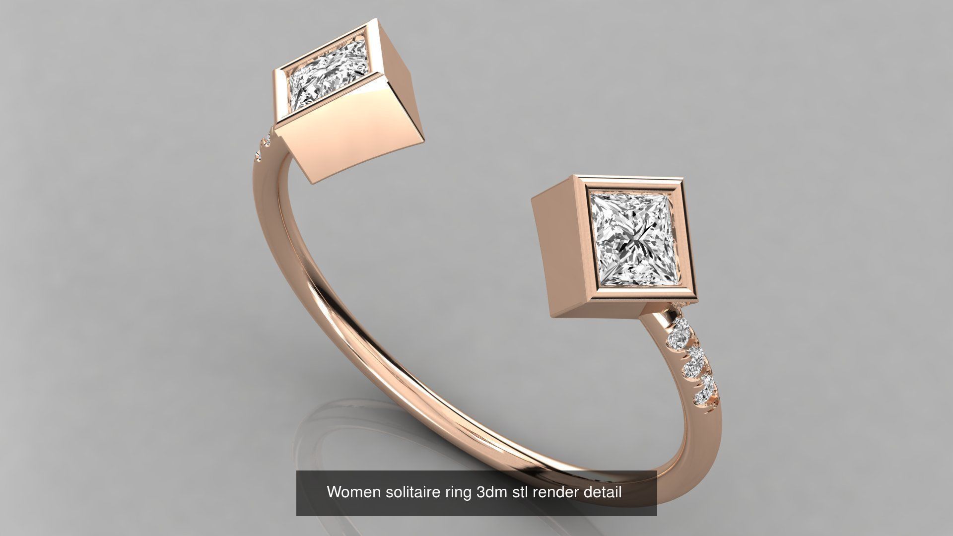 70 Art De Italian Women Rings 3dm stl 9 renders details  3D Model Collection_24