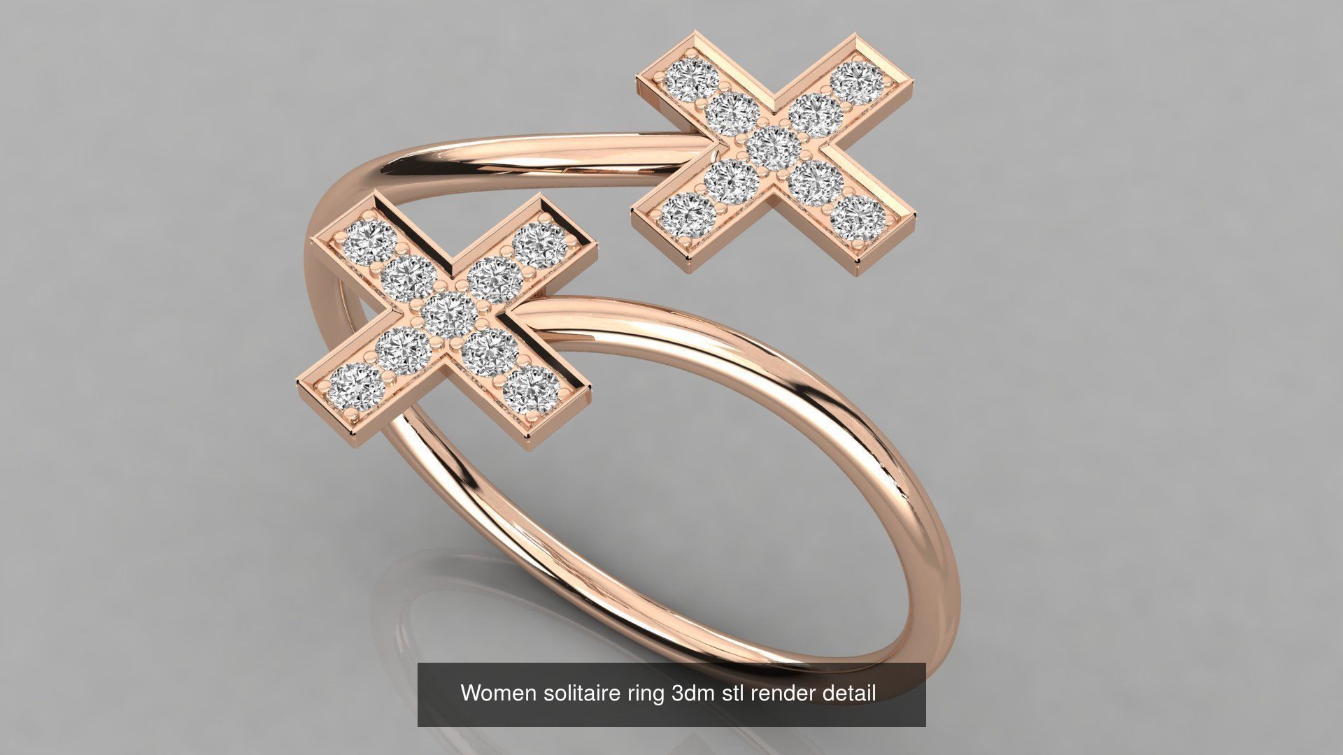 70 Art De Italian Women Rings 3dm stl 9 renders details  3D Model Collection_57