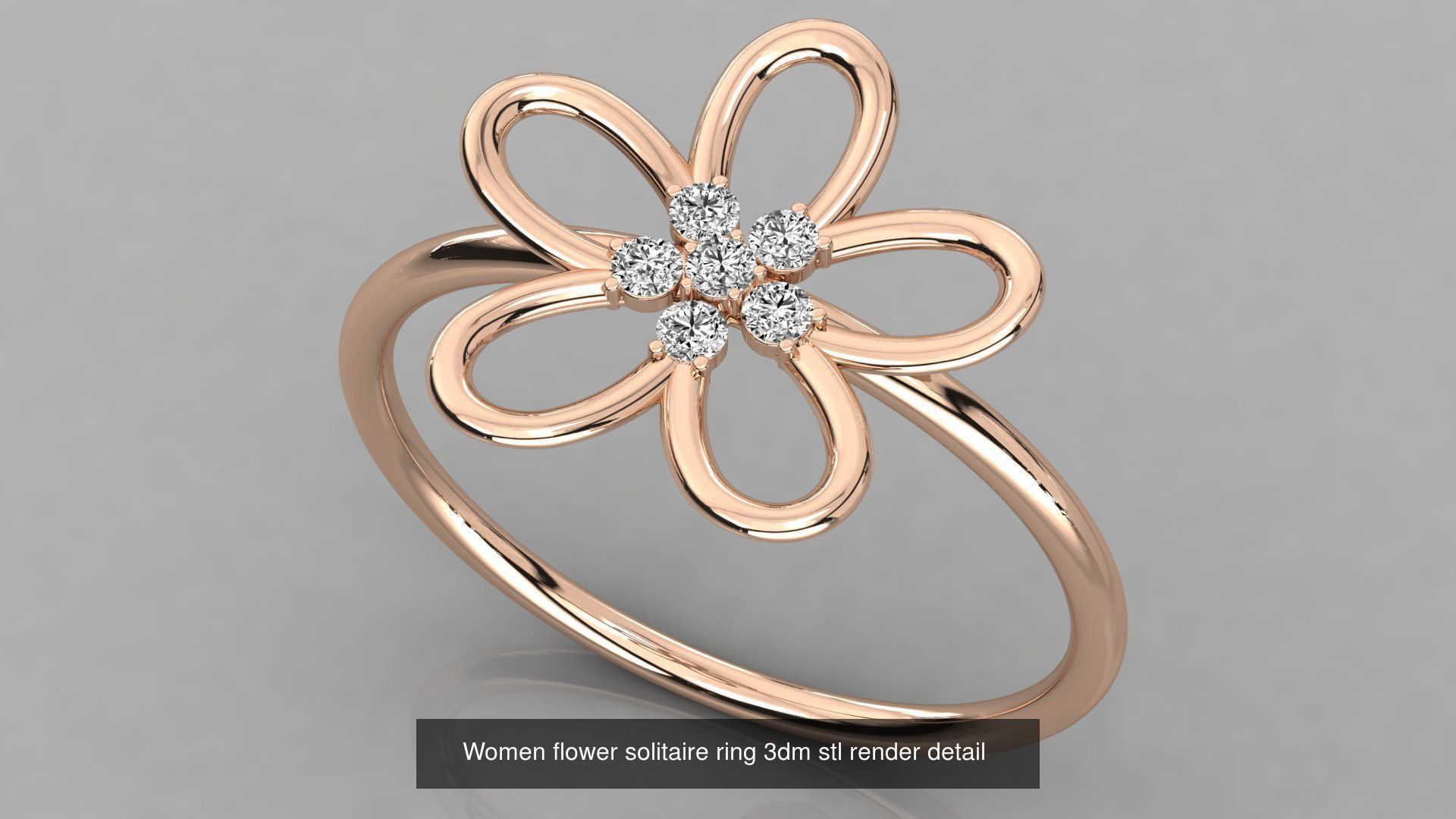 70 Art De Italian Women Rings 3dm stl 9 renders details  3D Model Collection_46