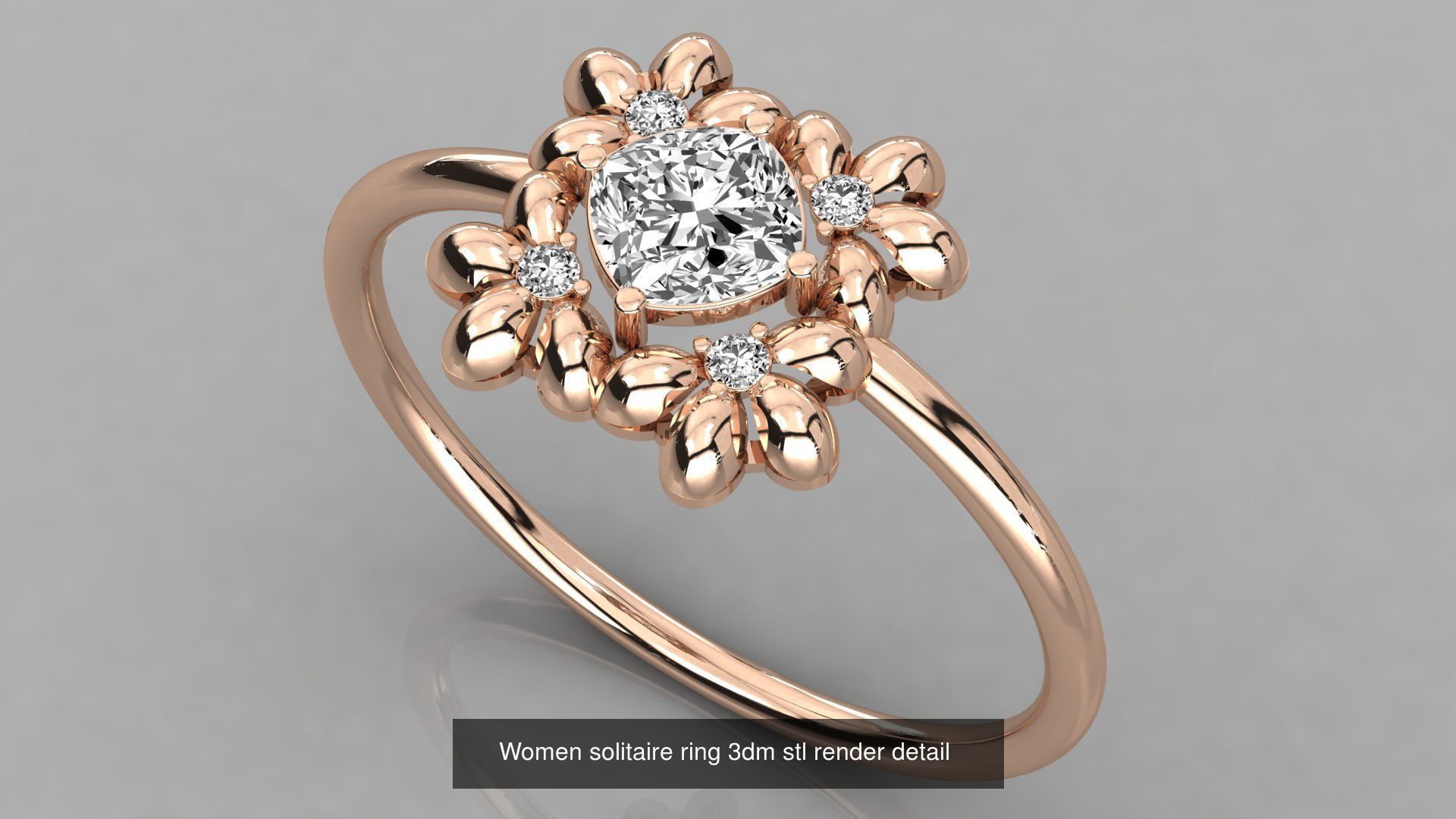 70 Art De Italian Women Rings 3dm stl 9 renders details  3D Model Collection_20