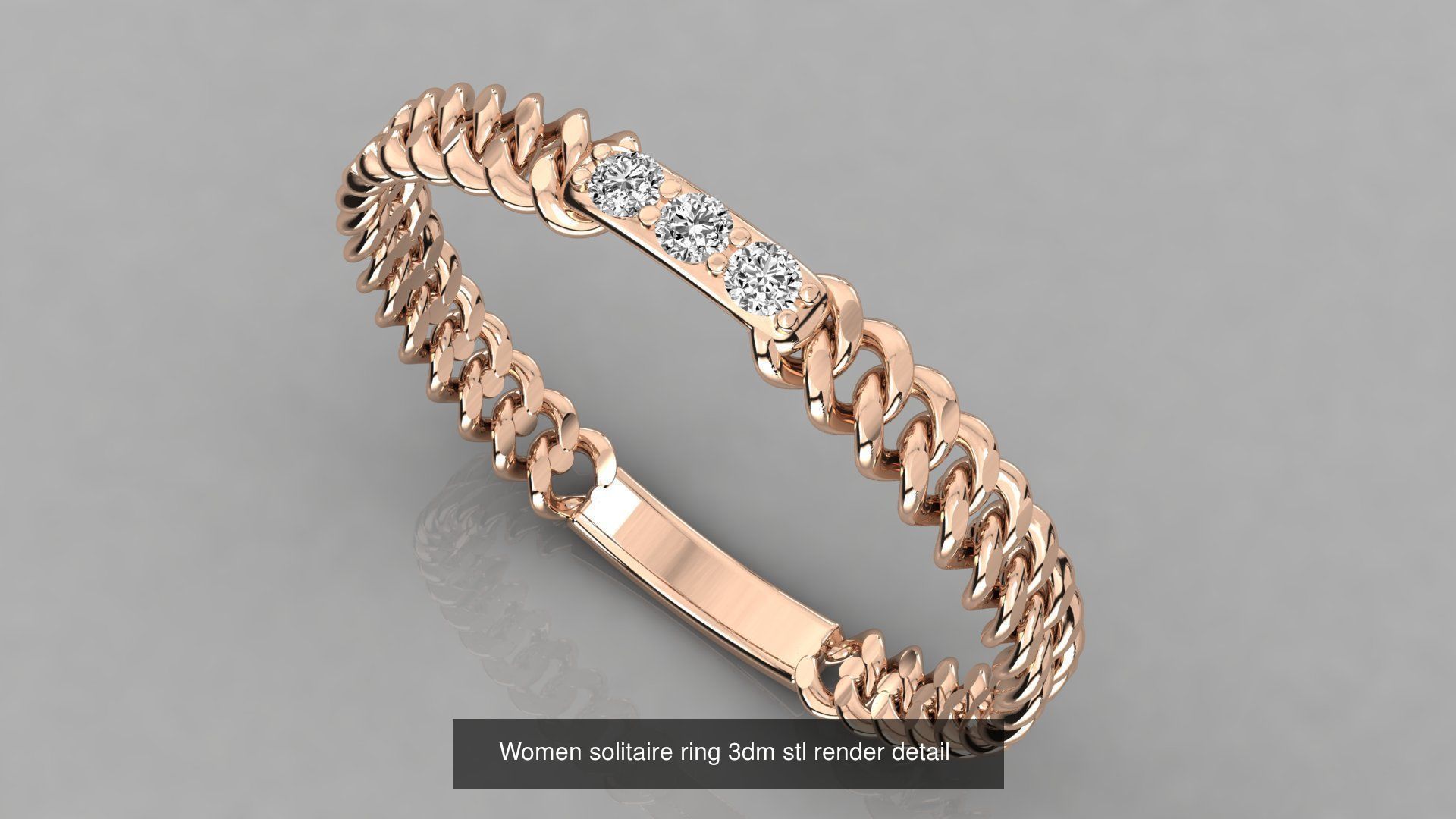 70 Art De Italian Women Rings 3dm stl 9 renders details  3D Model Collection_36