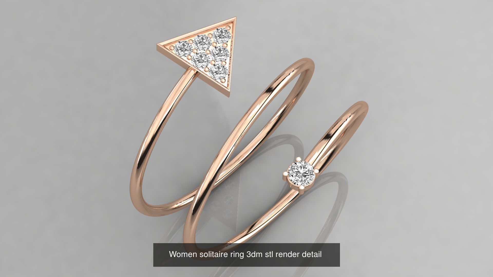 70 Art De Italian Women Rings 3dm stl 9 renders details  3D Model Collection_61