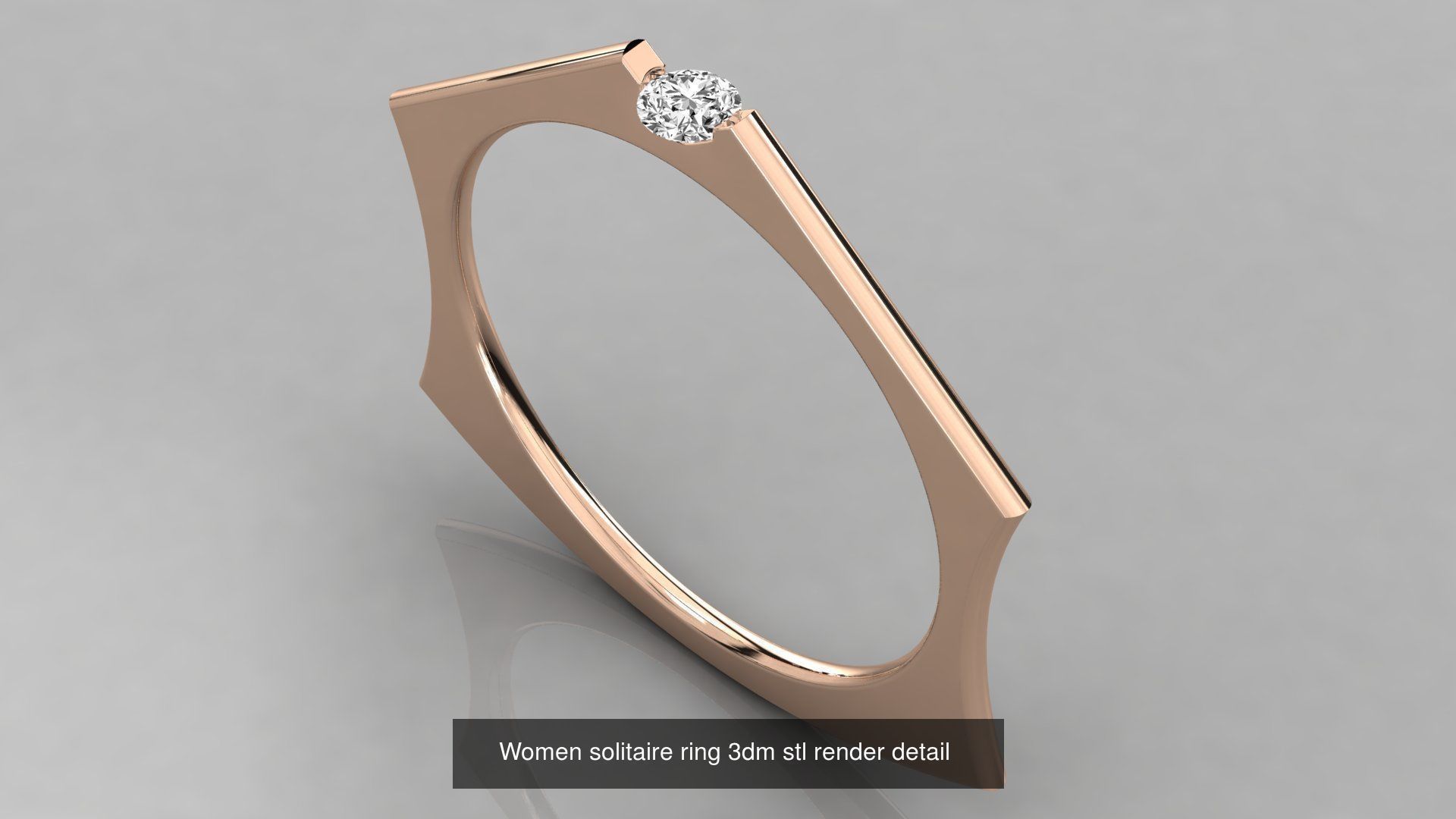 70 Art De Italian Women Rings 3dm stl 9 renders details  3D Model Collection_40