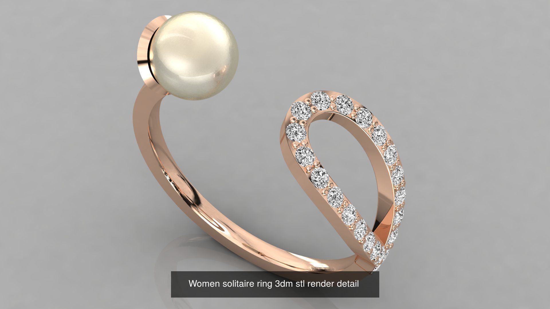 70 Art De Italian Women Rings 3dm stl 9 renders details  3D Model Collection_53