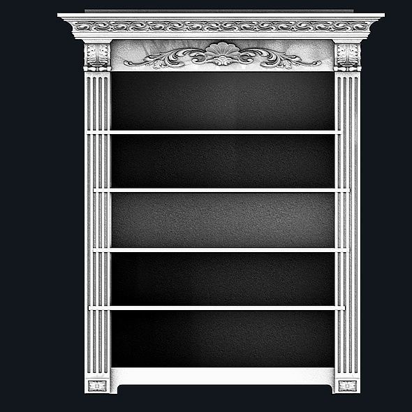 Books Cabinet 3D model_1