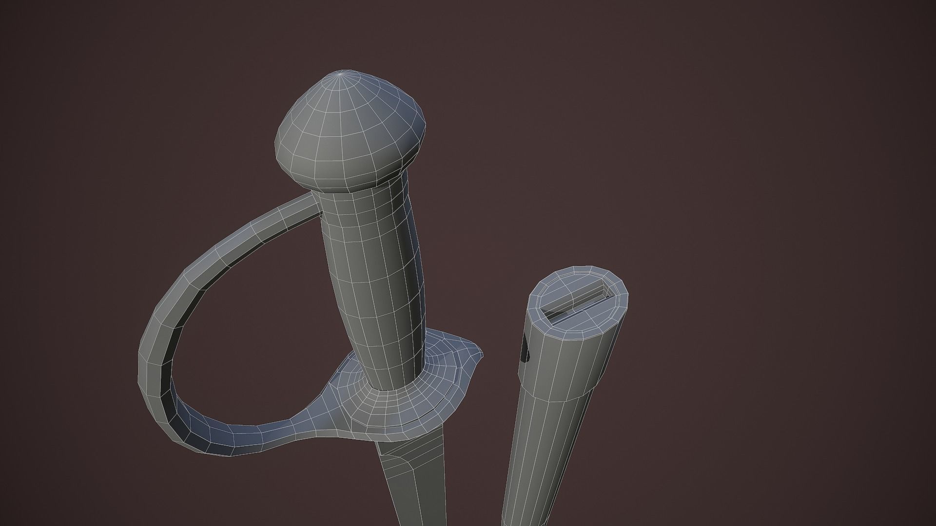 Pirates Cutlass Sword And Sheath Low-poly 3D model_16