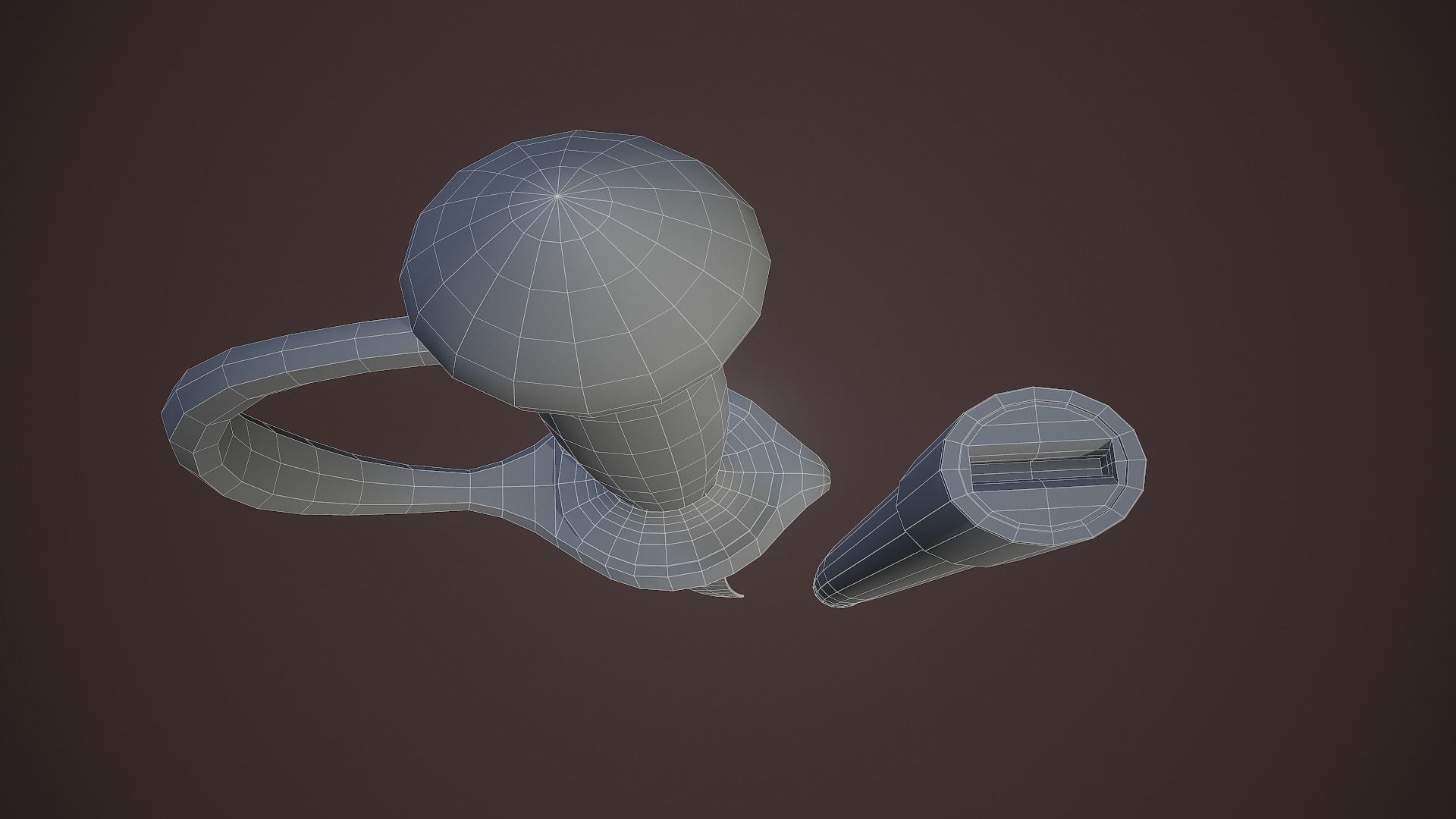 Pirates Cutlass Sword And Sheath Low-poly 3D model_22