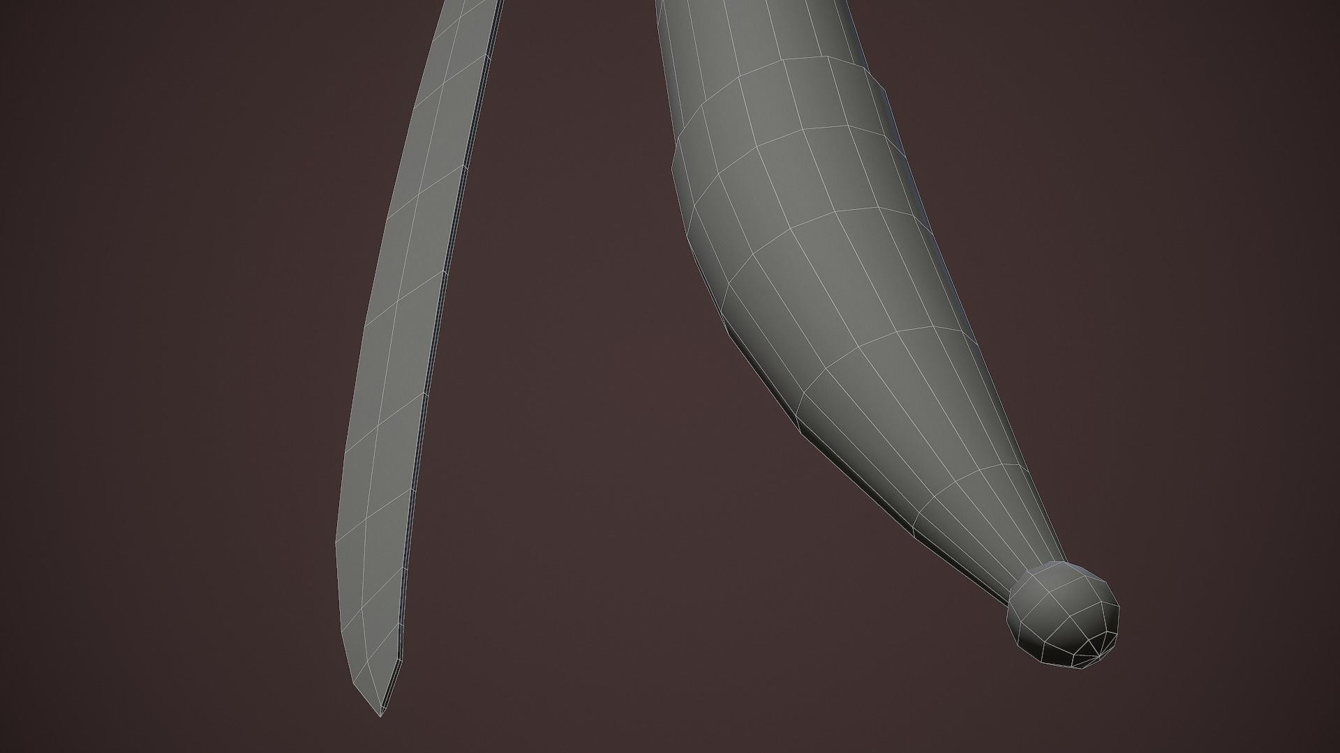 Pirates Cutlass Sword And Sheath Low-poly 3D model_20