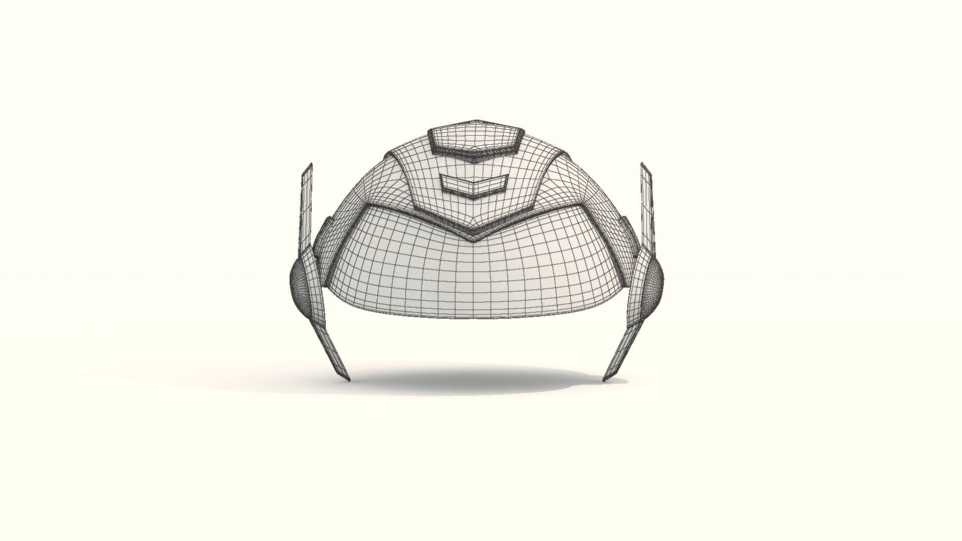 Cartoon Robot Helmet Model CRH8 3D print model_11
