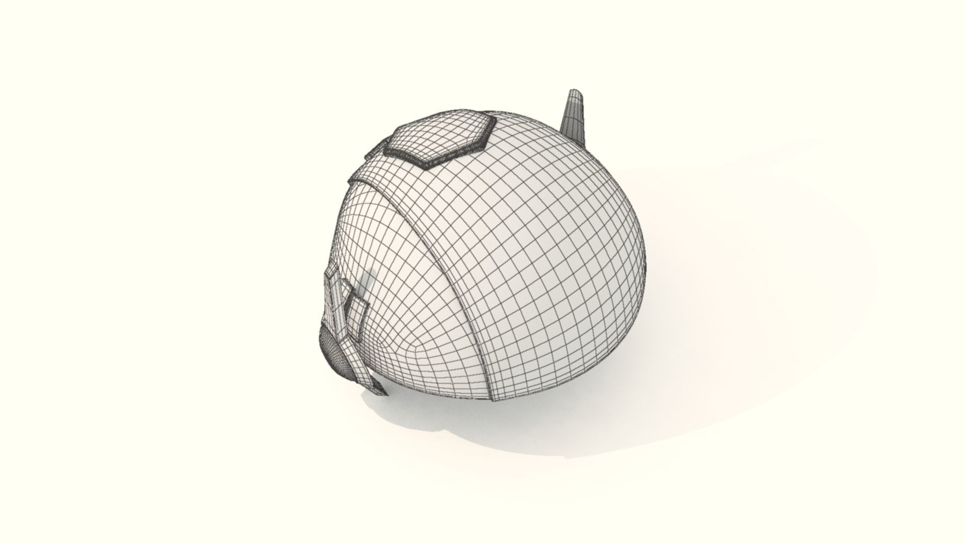 Cartoon Robot Helmet Model CRH8 3D print model_13