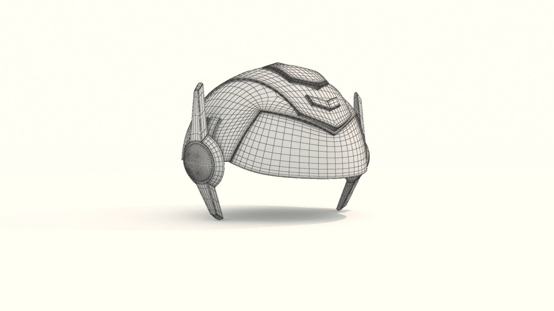 Cartoon Robot Helmet Model CRH8 3D print model_14
