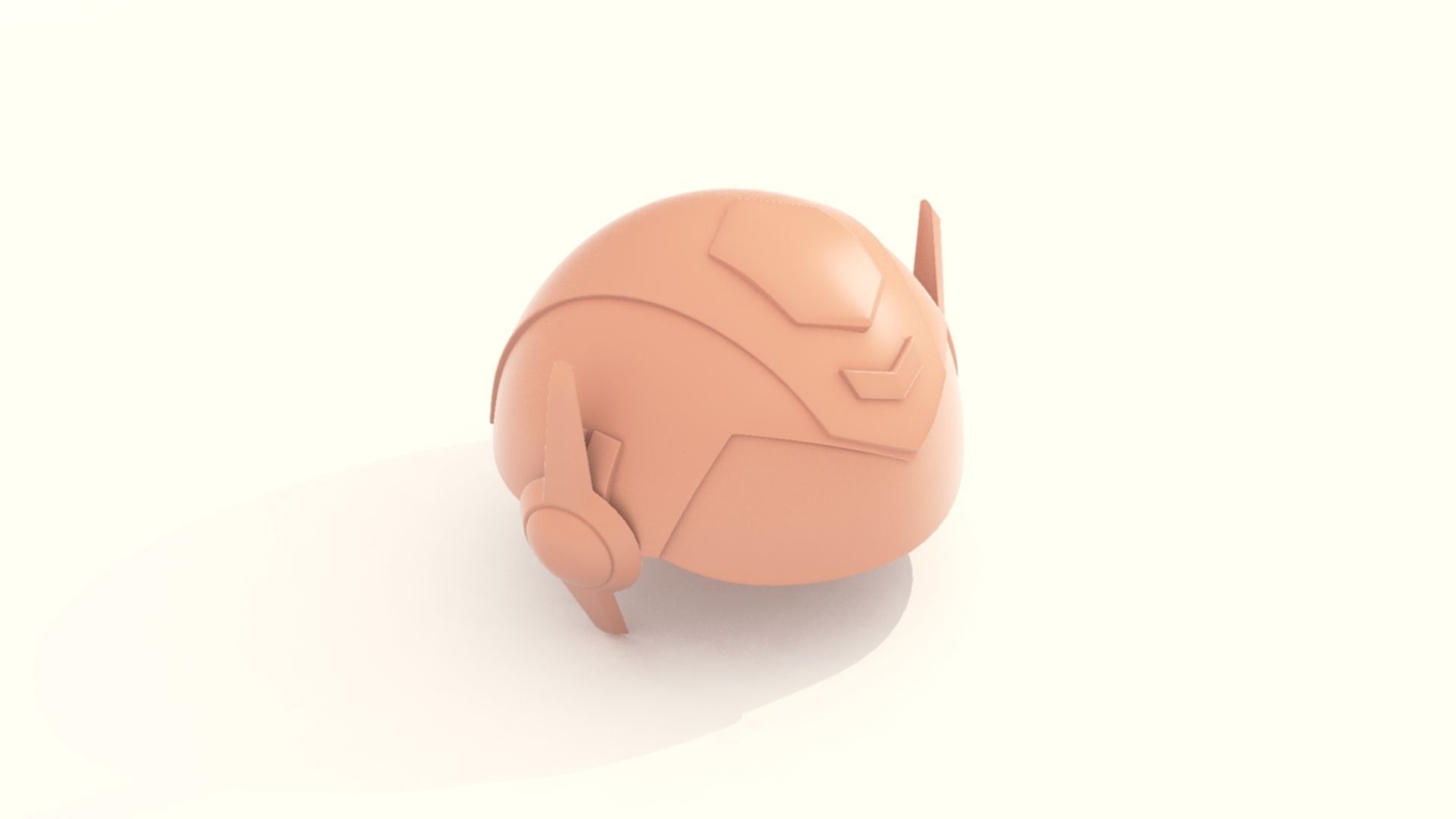 Cartoon Robot Helmet Model CRH8 3D print model_5