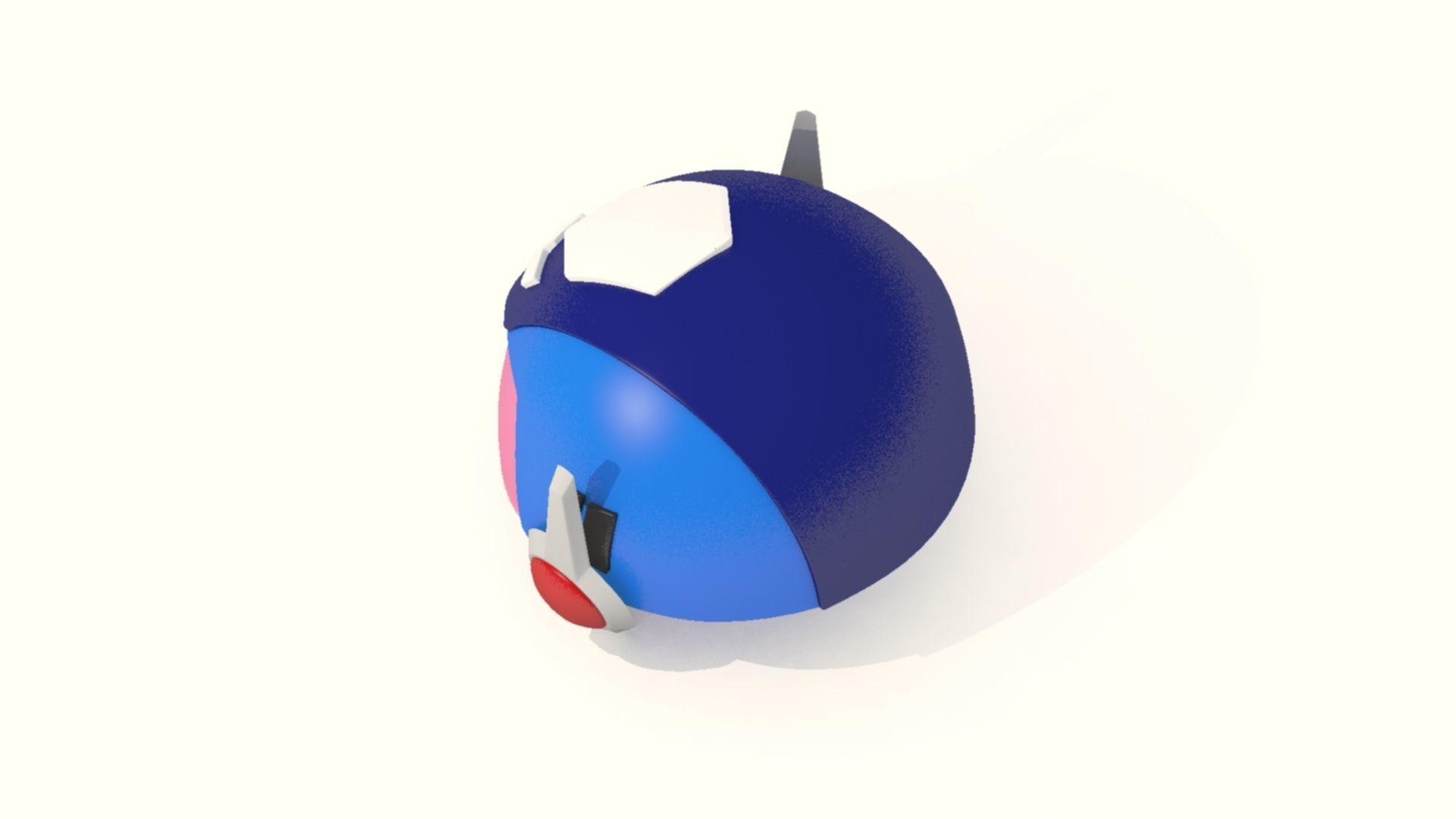 Cartoon Robot Helmet Model CRH8 3D print model_3