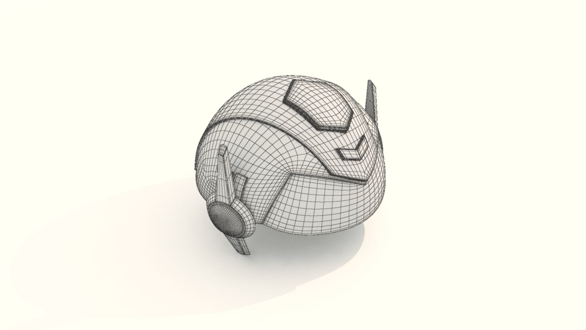Cartoon Robot Helmet Model CRH8 3D print model_10