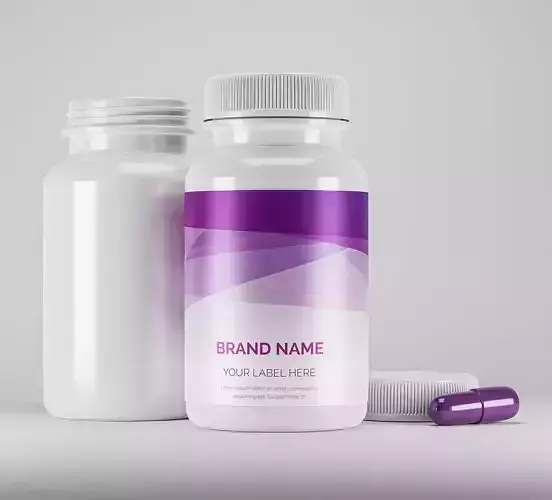 Vitamin Supplement Bottle 3D model