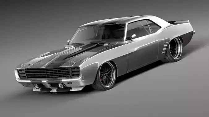 Chevrolet Camaro 1969 Pro Touring Custom 3D model