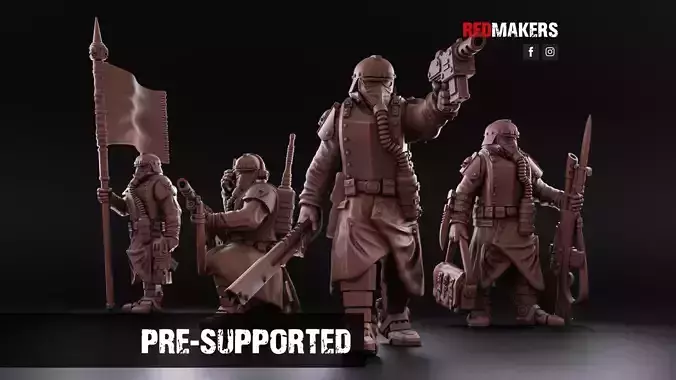 Death command squad of Imperial force 3D print model