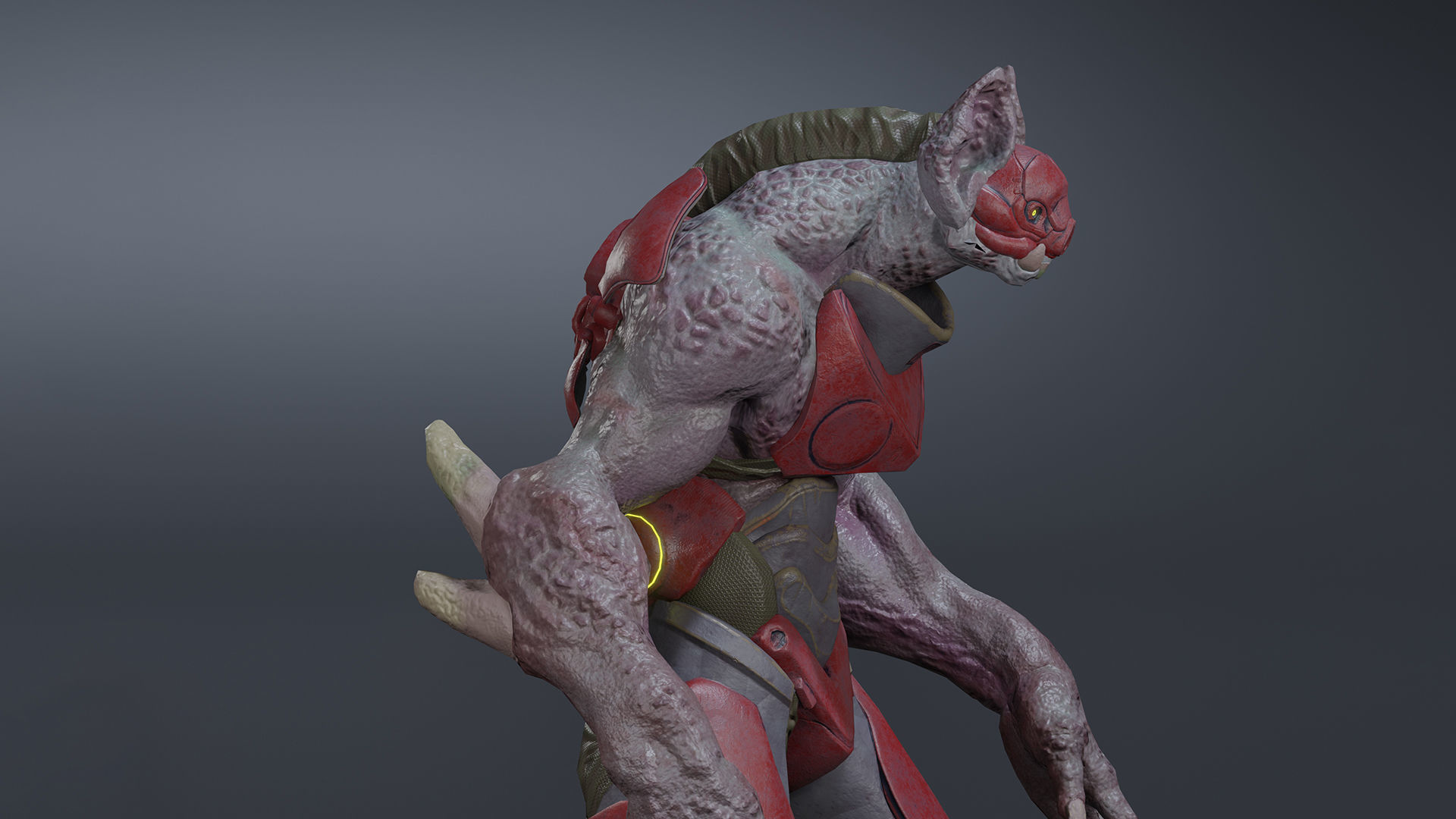 Bat Boy Low-poly 3D model_4