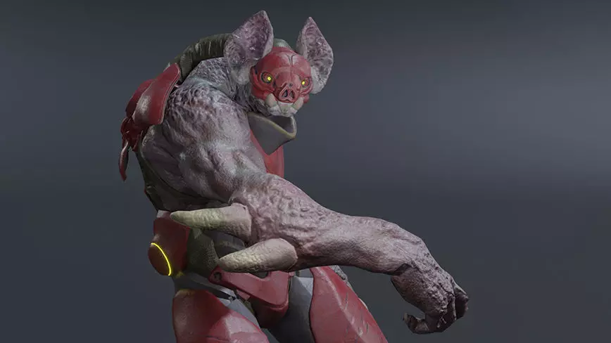 Bat Boy Low-poly 3D model_0