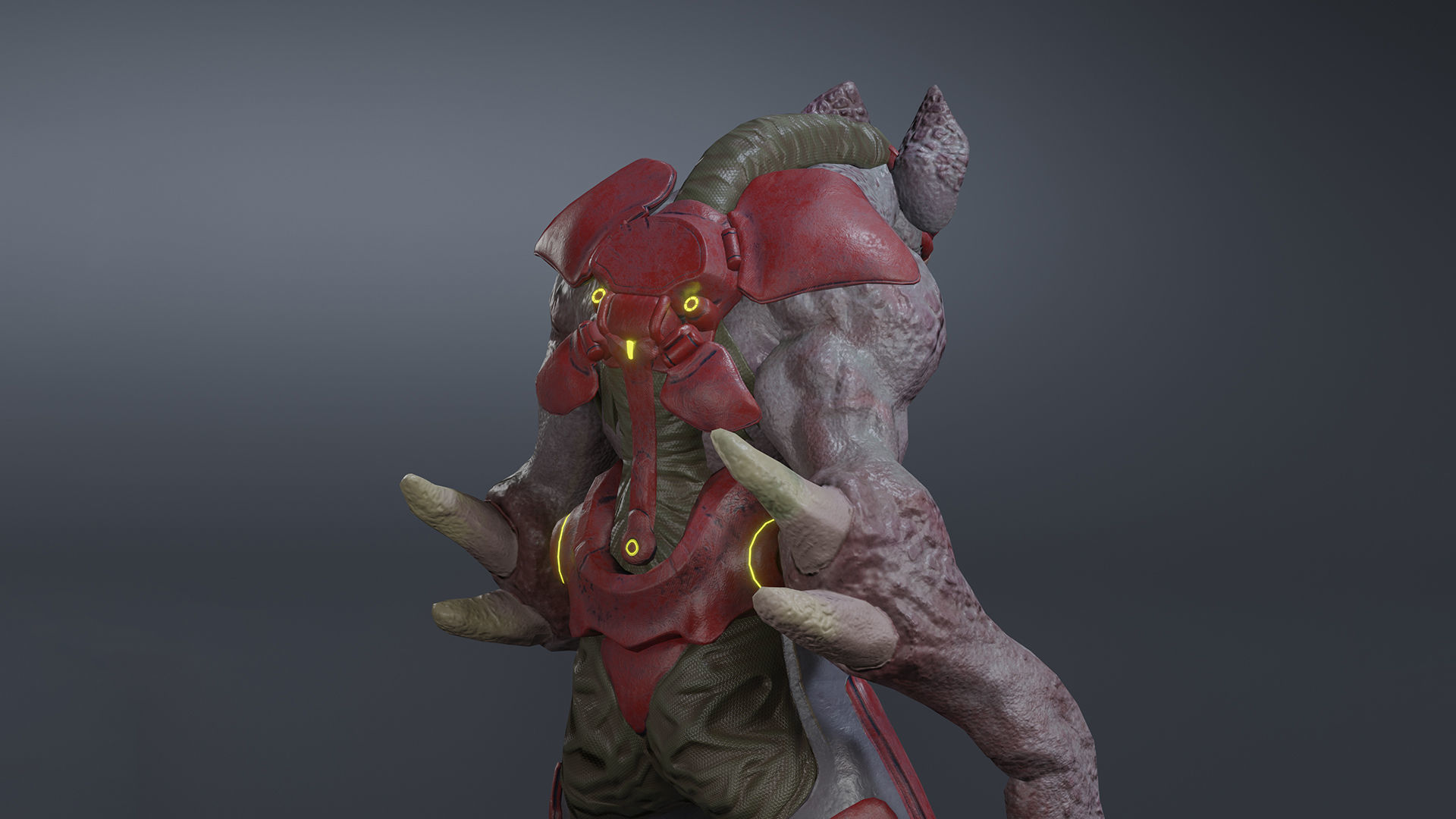 Bat Boy Low-poly 3D model_5