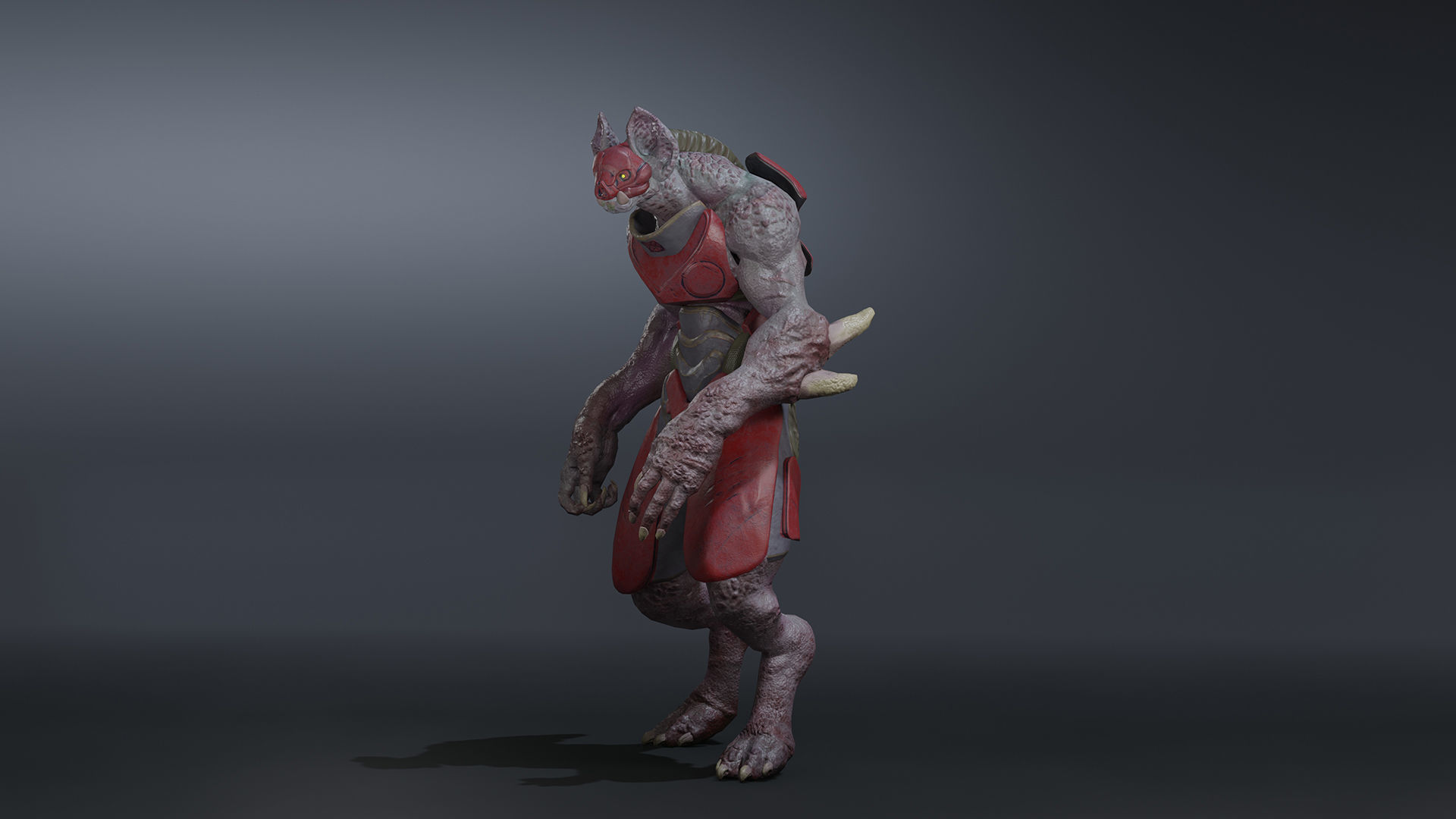 Bat Boy Low-poly 3D model_6