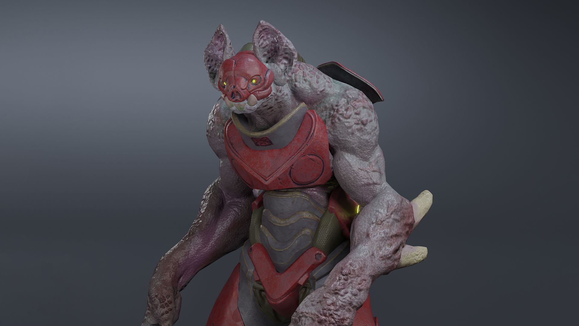 Bat Boy Low-poly 3D model_3