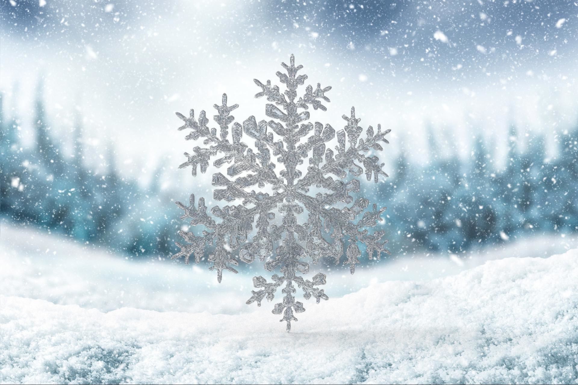 Realistic snowflake 3D model_3