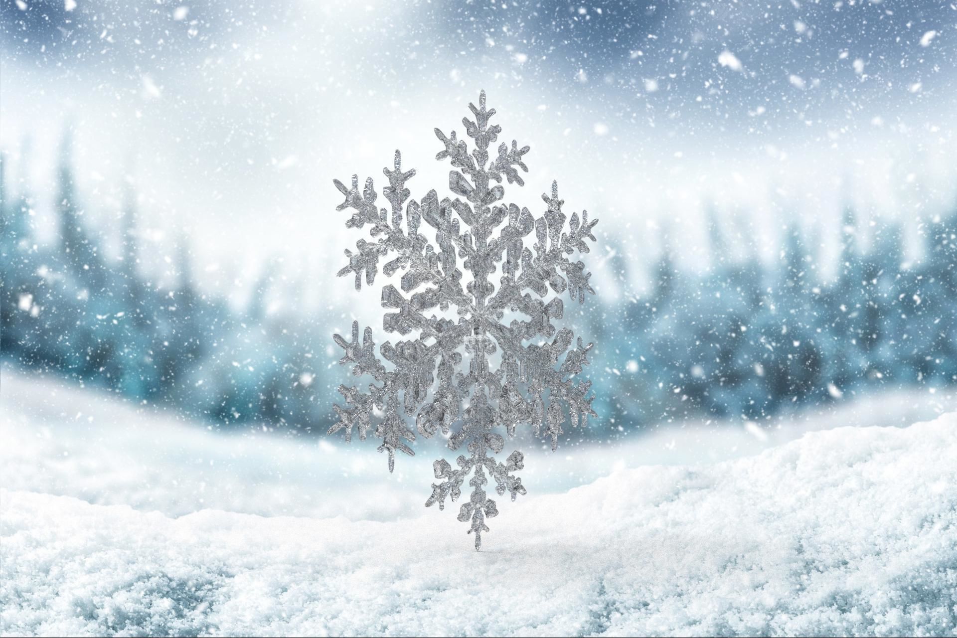 Realistic snowflake 3D model_5