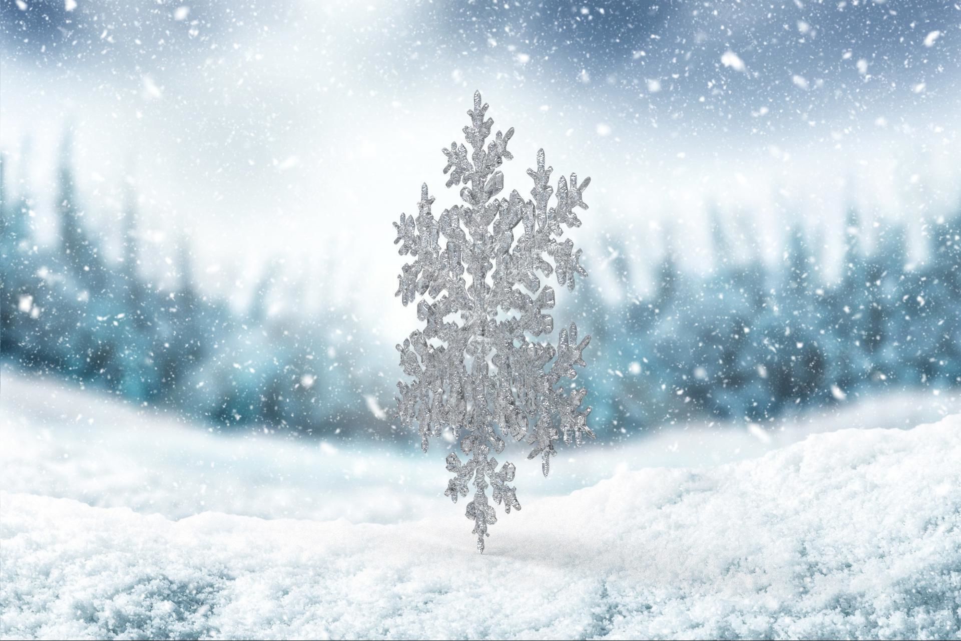 Realistic snowflake 3D model_8