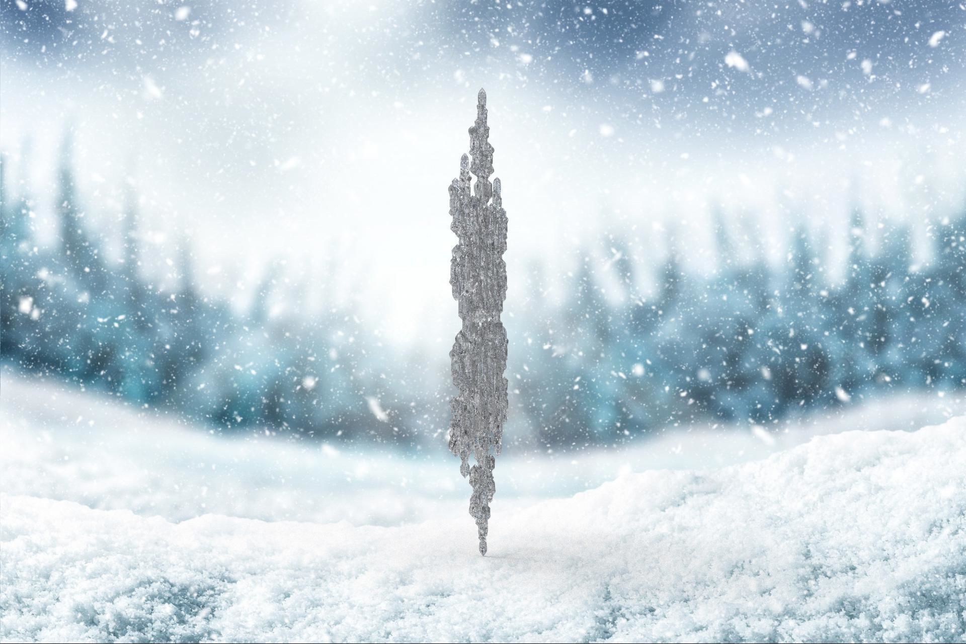 Realistic snowflake 3D model_6