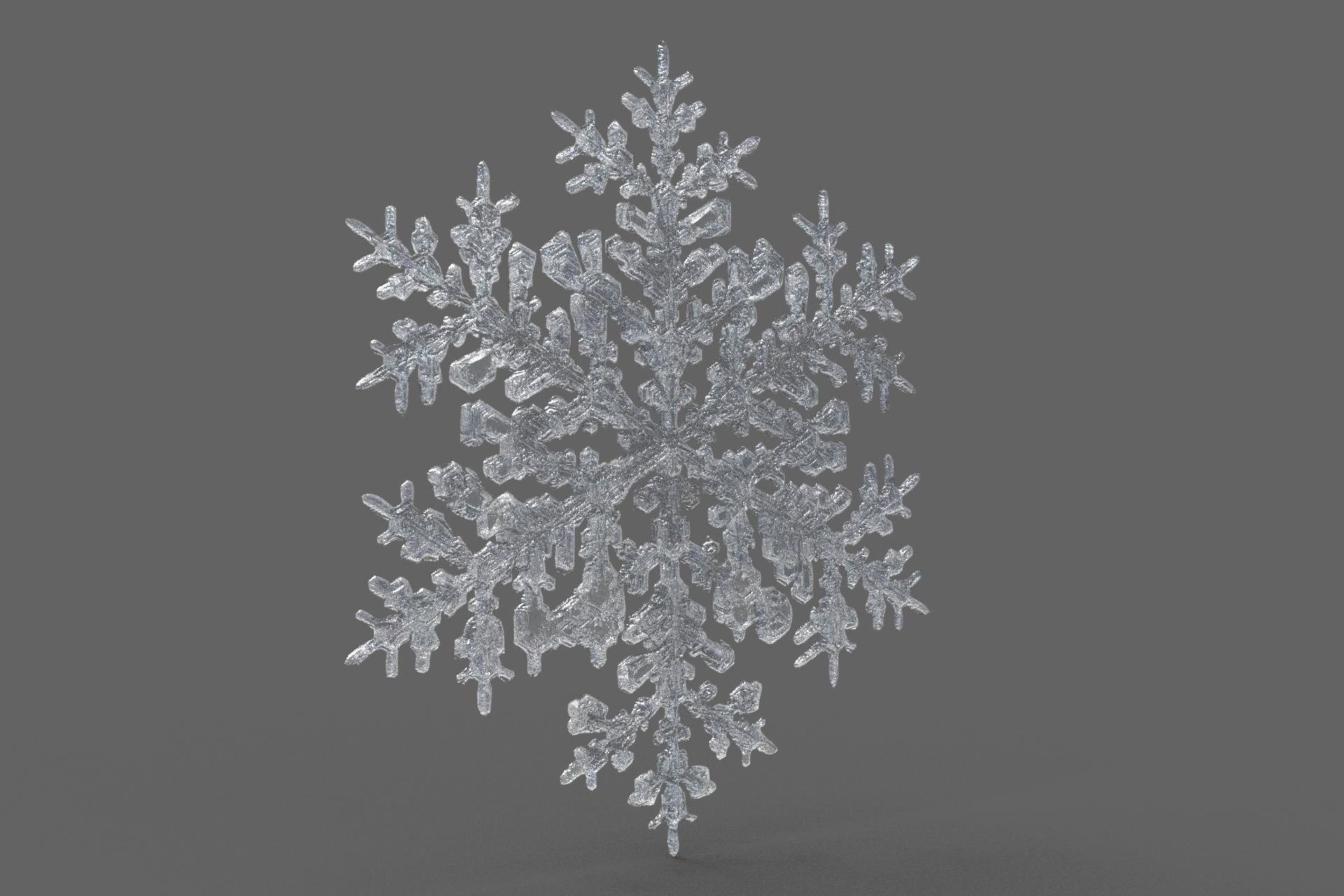 Realistic snowflake 3D model_4