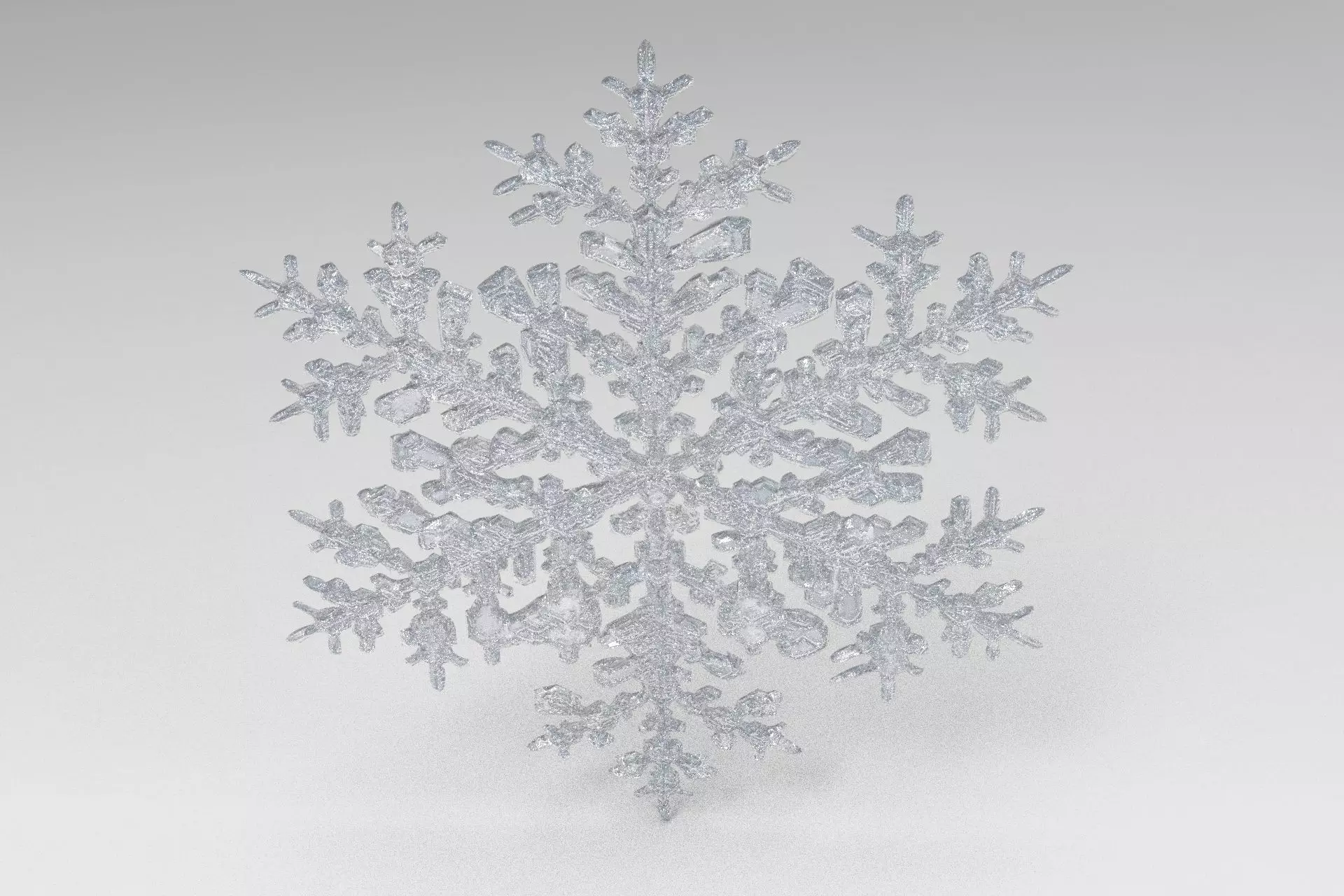 Realistic snowflake 3D model_0
