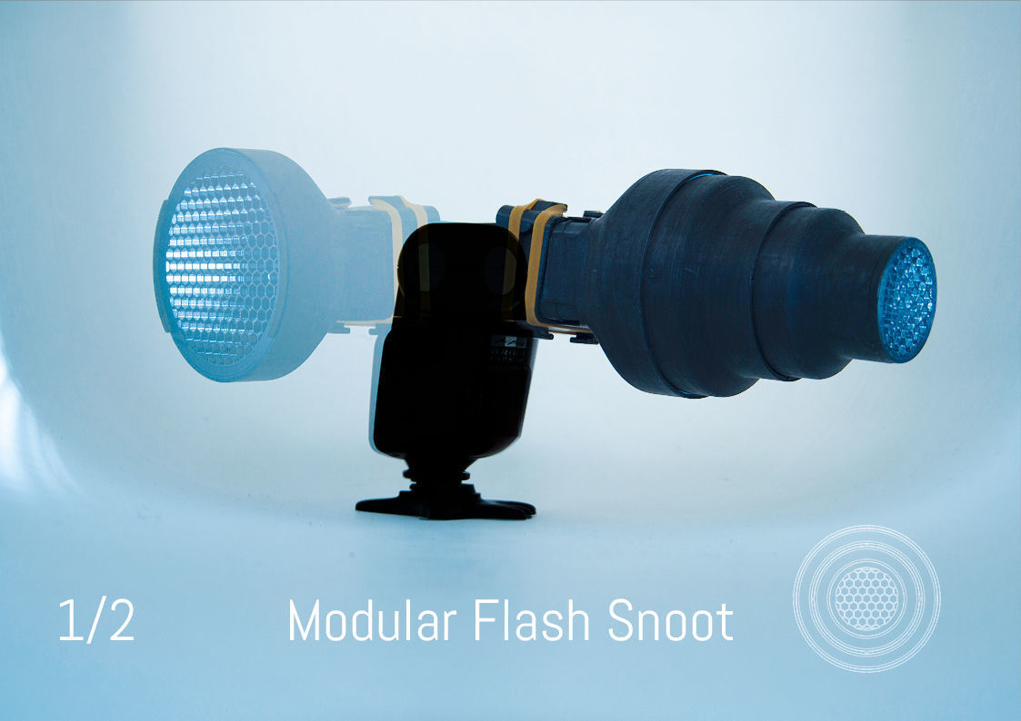 Modular Flash Snoot for cameras 3D print model_1