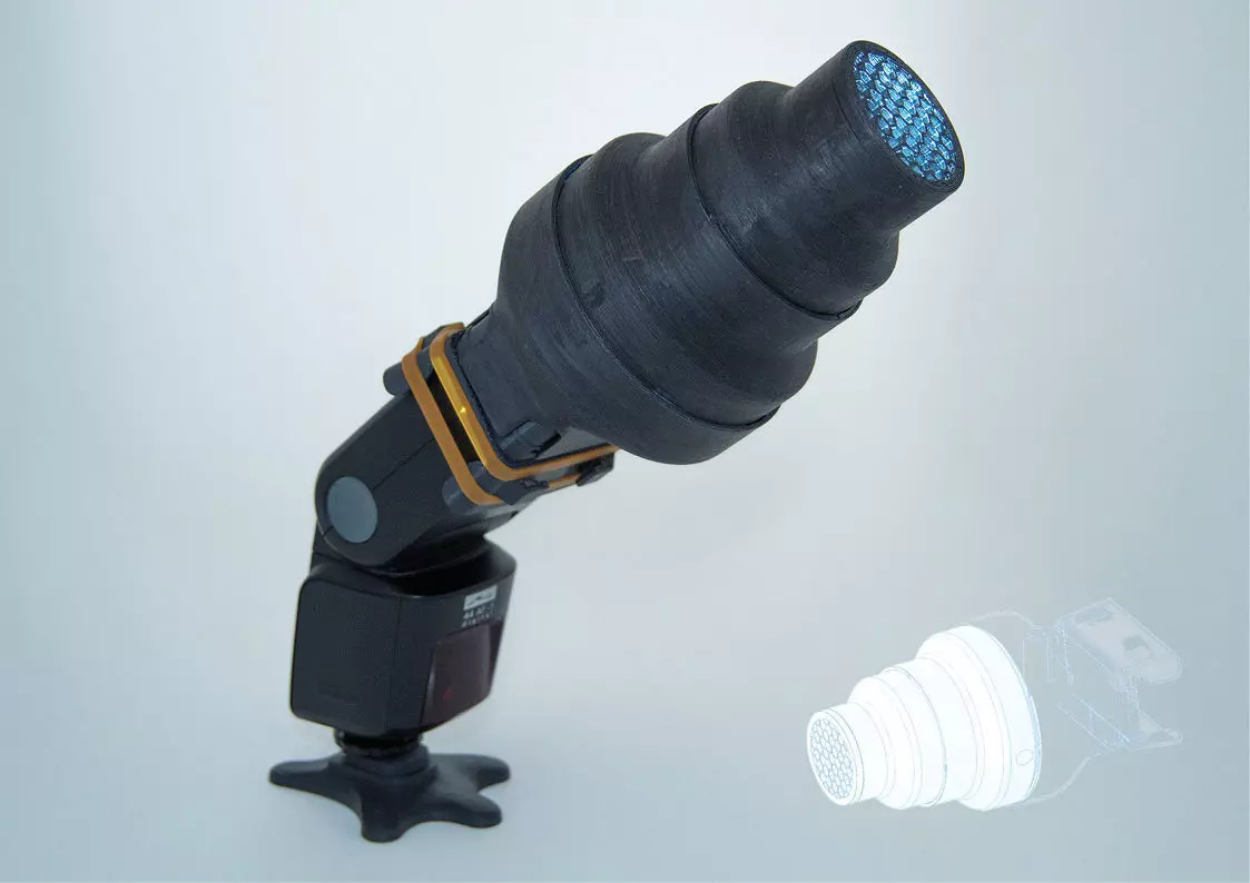 Modular Flash Snoot for cameras 3D print model_0