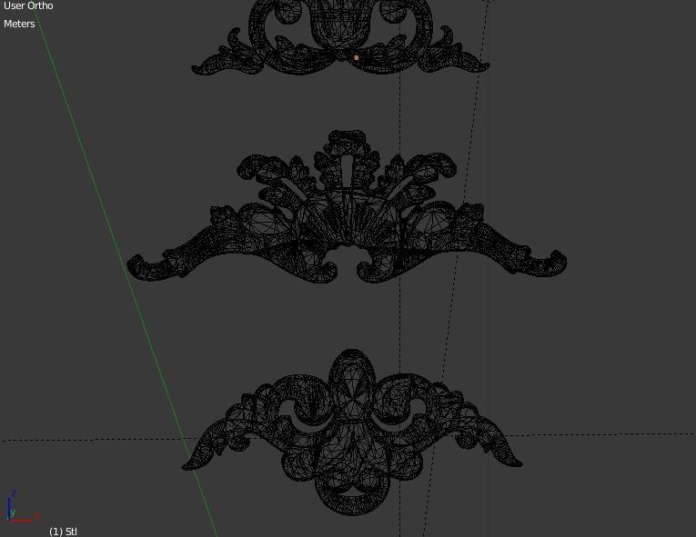 Classic decor ornament v-3D model 22 3D model_3