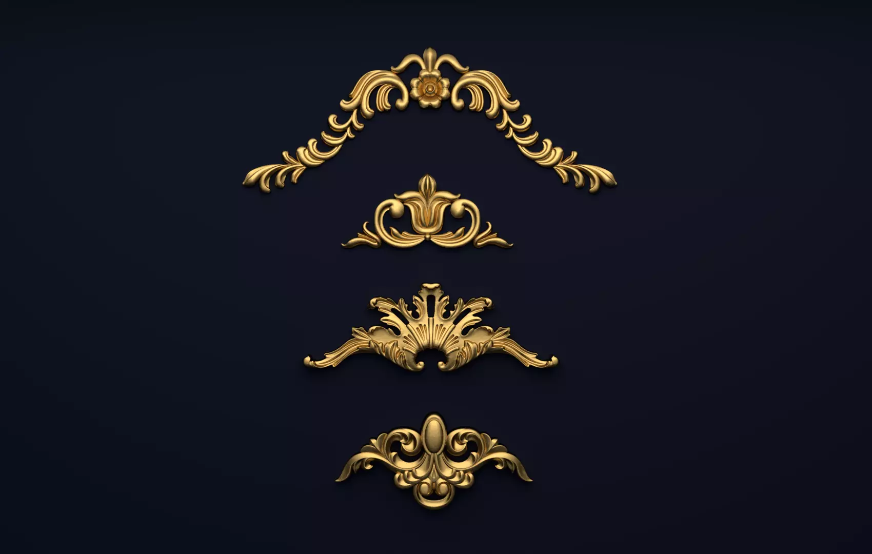 Classic decor ornament v-3D model 22 3D model_0