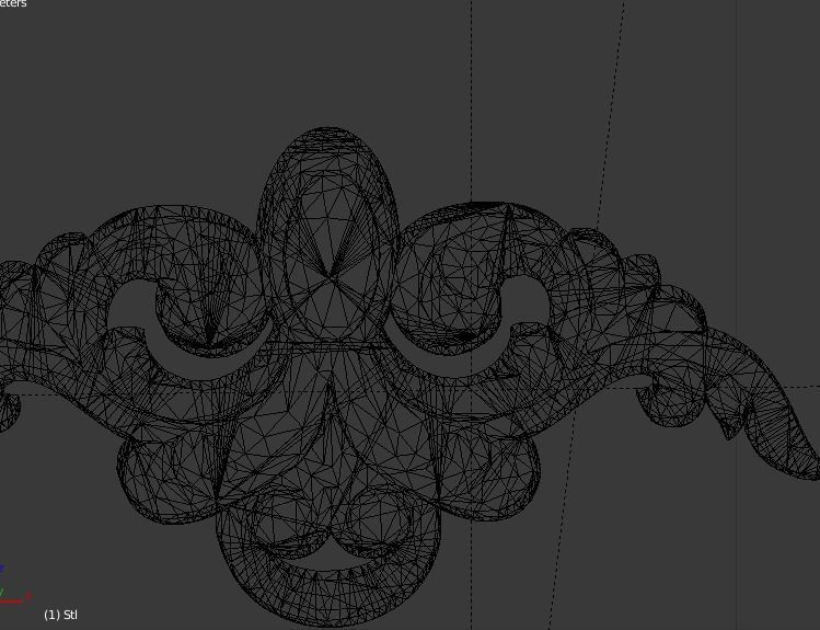 Classic decor ornament v-3D model 22 3D model_5