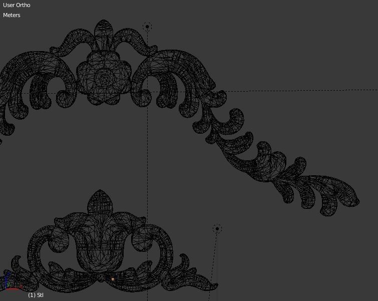 Classic decor ornament v-3D model 22 3D model_4