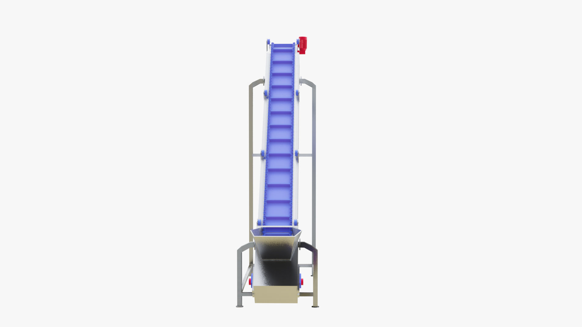 Plastic Belt Gooseneck Elevator Low-poly 3D model_5