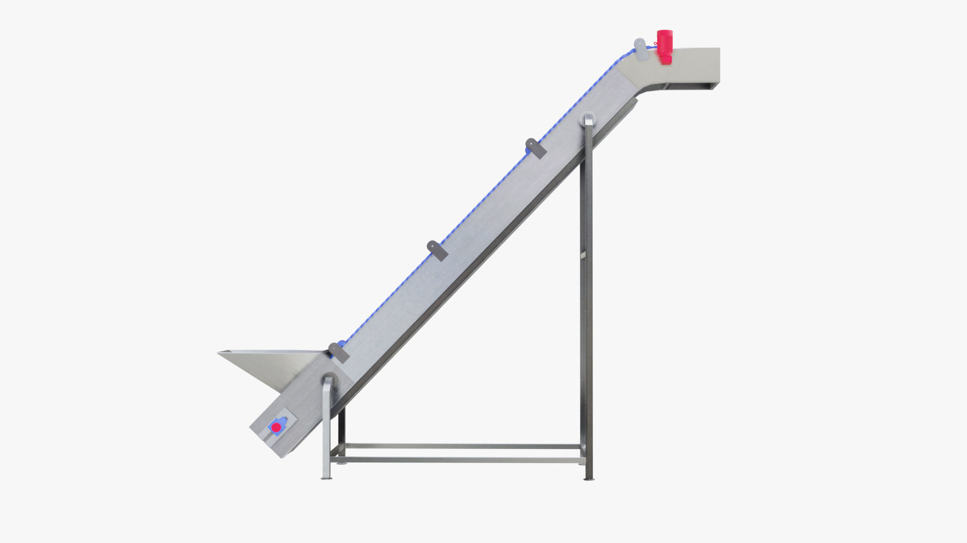 Plastic Belt Gooseneck Elevator Low-poly 3D model_2