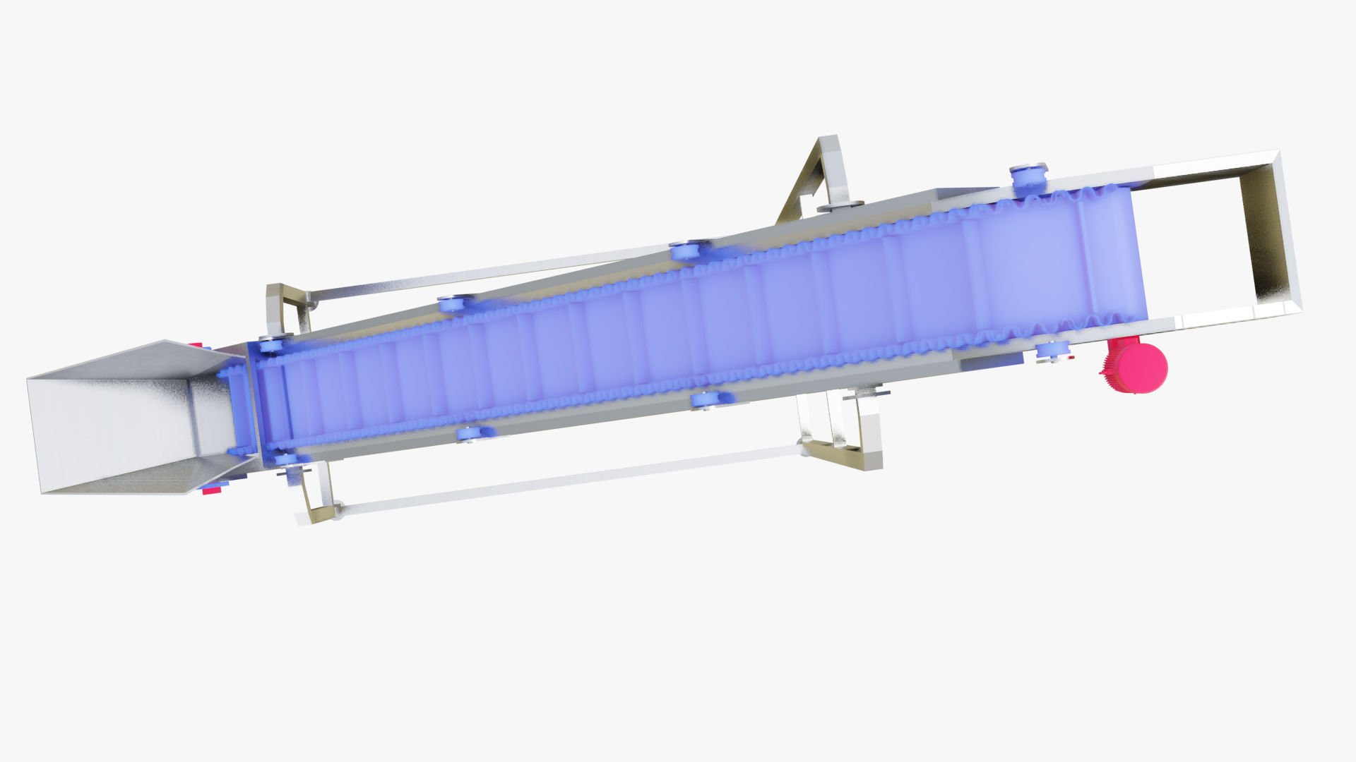 Plastic Belt Gooseneck Elevator Low-poly 3D model_6