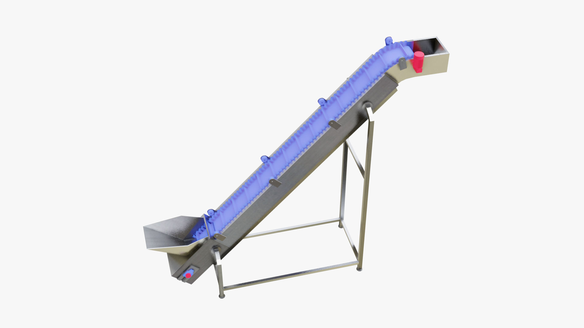 Plastic Belt Gooseneck Elevator Low-poly 3D model_1