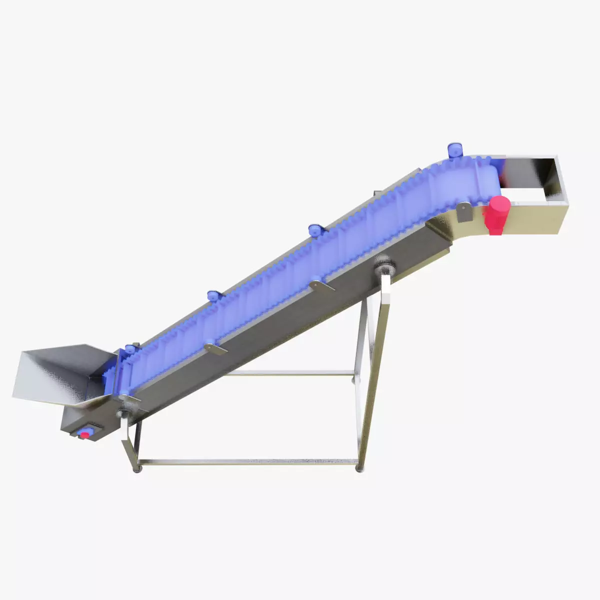 Plastic Belt Gooseneck Elevator Low-poly 3D model_0