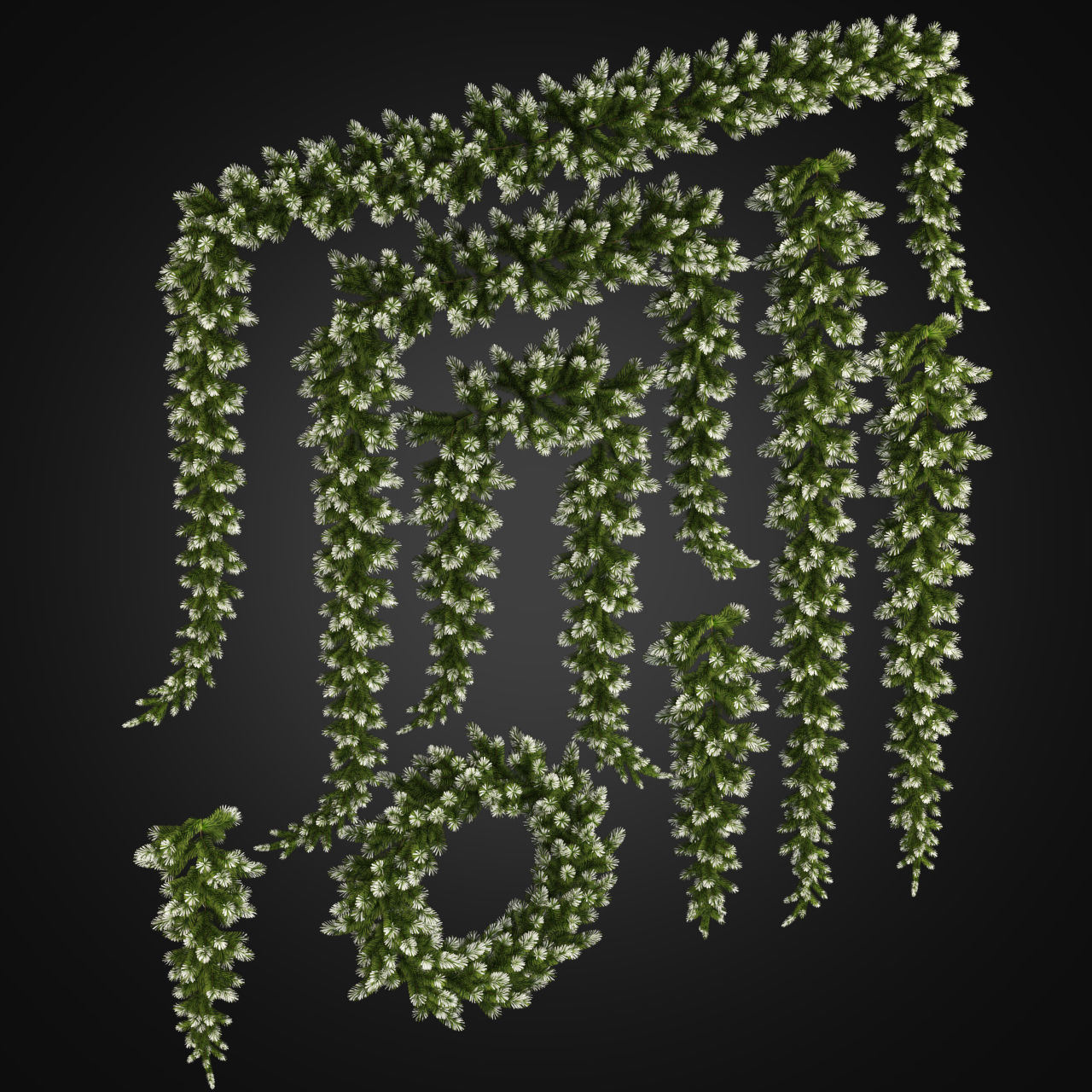 Christmas Garlands 01 3D model_6