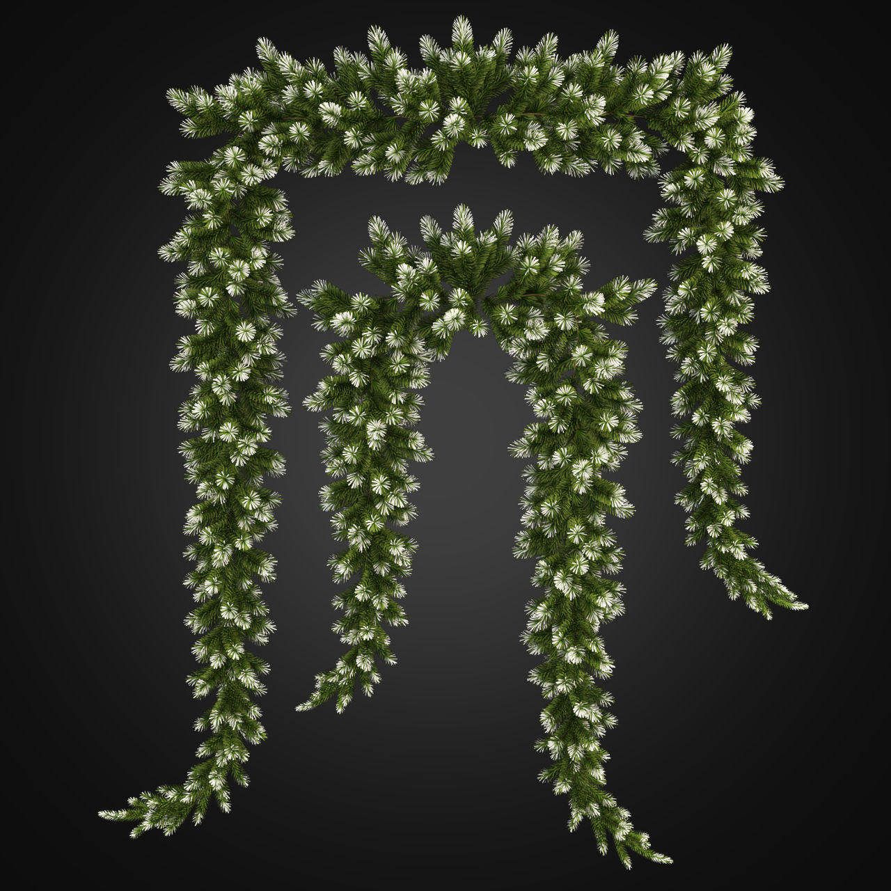 Christmas Garlands 01 3D model_3